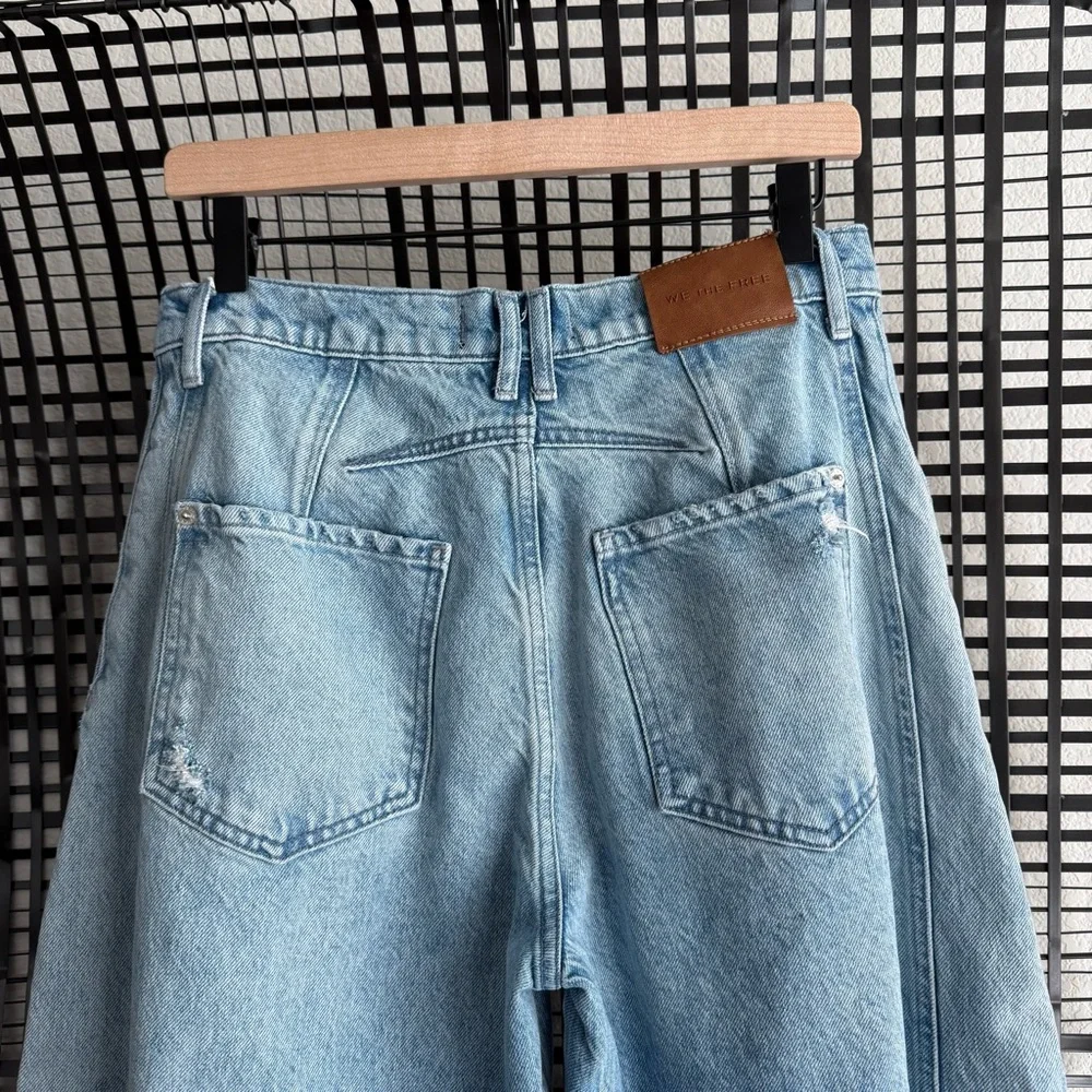 Free people We The Free Good Luck Mid-Rise Barrel Jeans - Picture 5 of 8